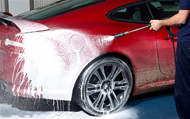 cleaning car
